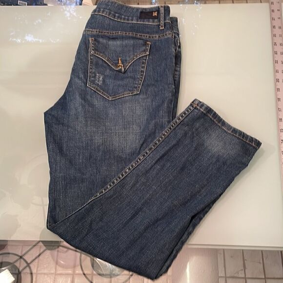 Simply Vera Vera wang jeans 8 stretchy blue straight - Picture 6 of 14